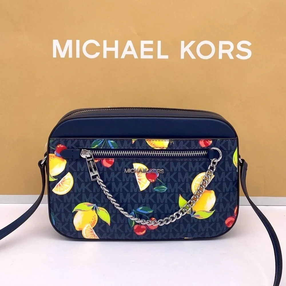 Michael Kors Large EW Zip Chain Crossbody Bag Admiral